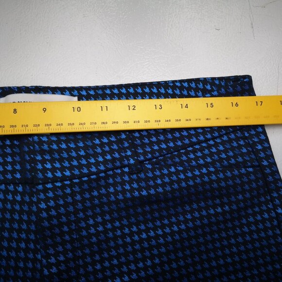 Old Navy Pixie Slim Leg Ladies Size 12 Royal Blue & Black Houndstooth Pants - Picture 12 of 14